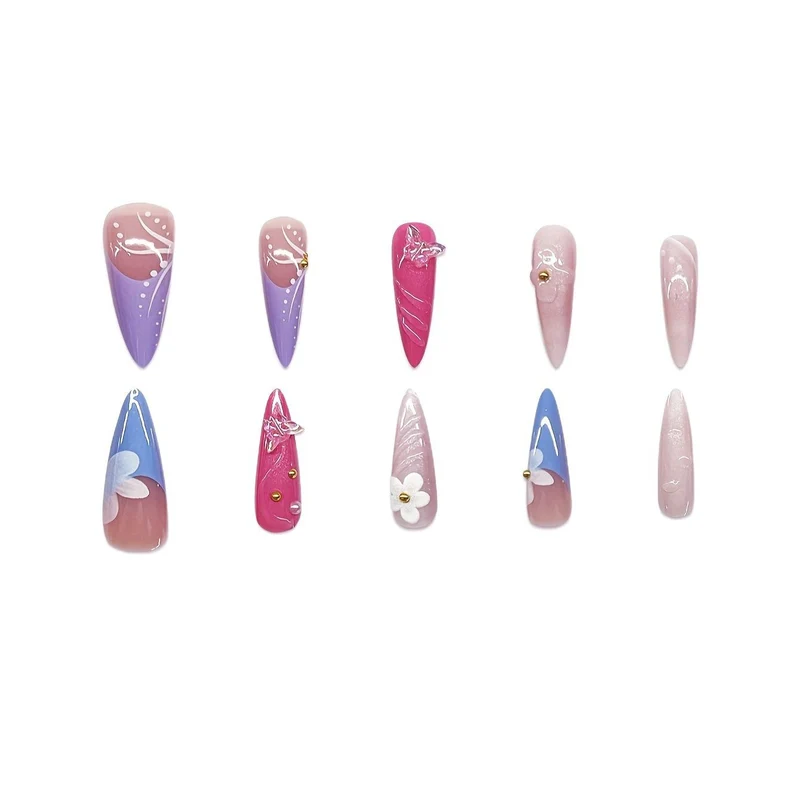 Florale Künstlerische Nagelverlängerungen Karnz