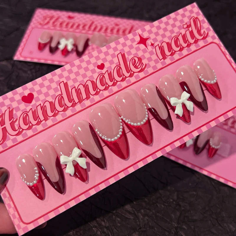 Artificial acrylic nails with detailed floral accents Stornfield