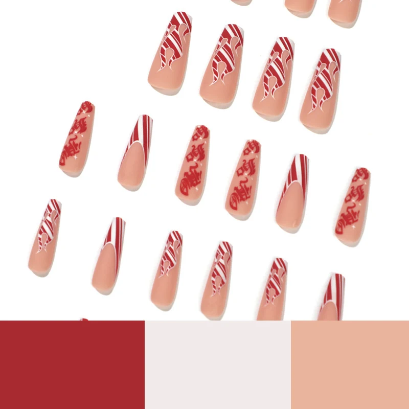 Artistic nail extensions in festive design Stornfield