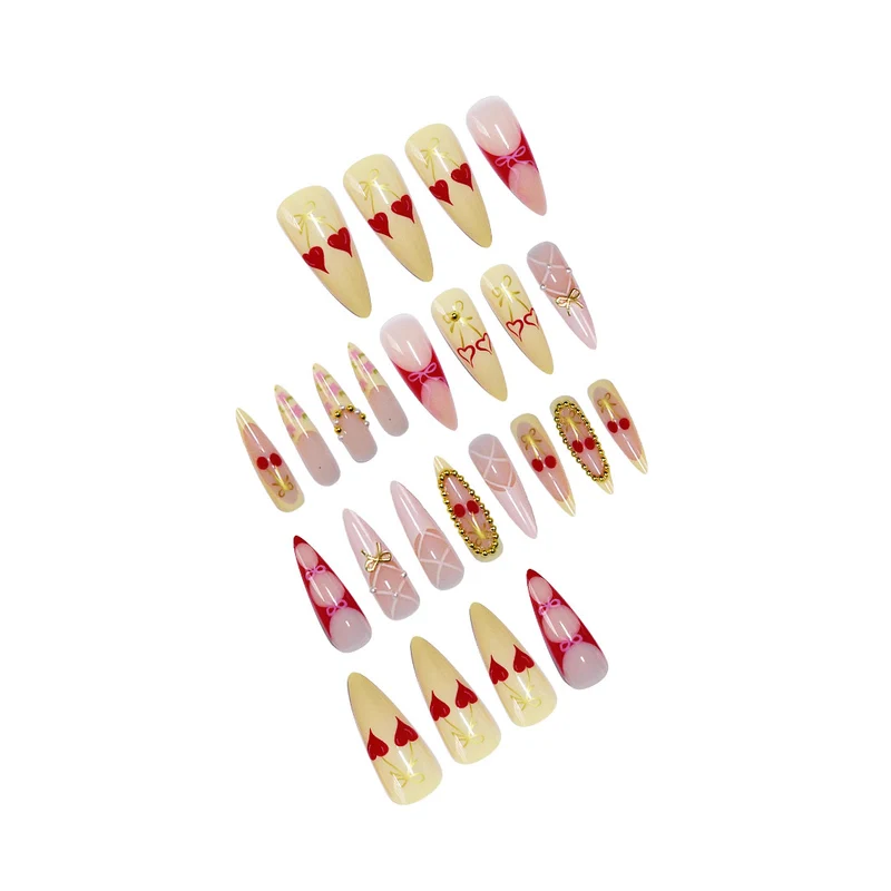Dekorative Glam Nagelkunst Extensions Karnz