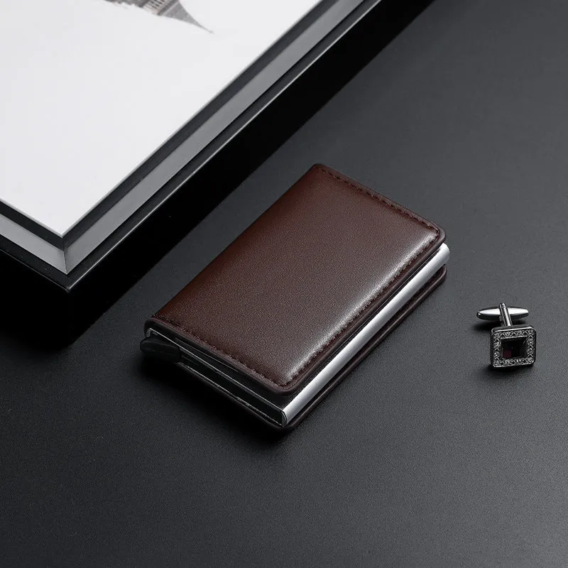 Premium Leather Business Card Holder Stornfield