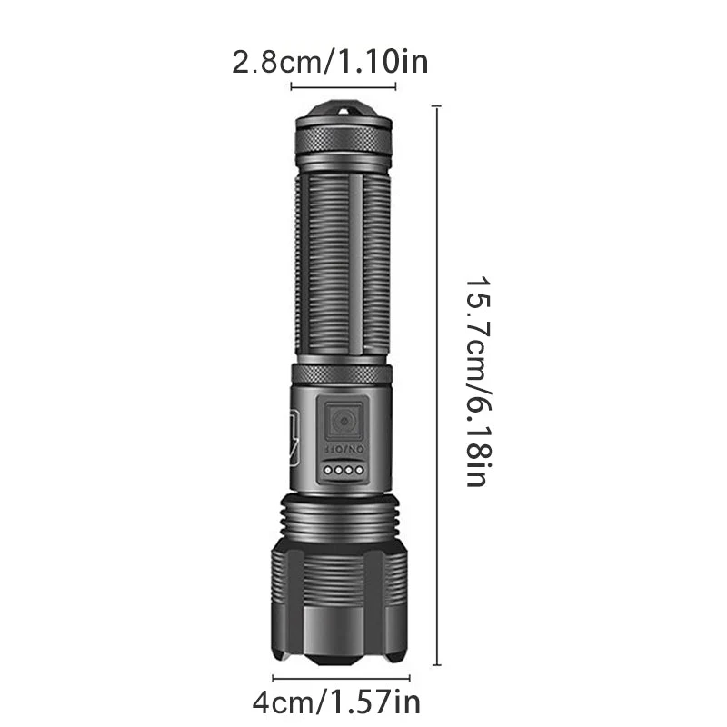 Waterproof USB Rechargeable Glare Flashlight | Stornfield