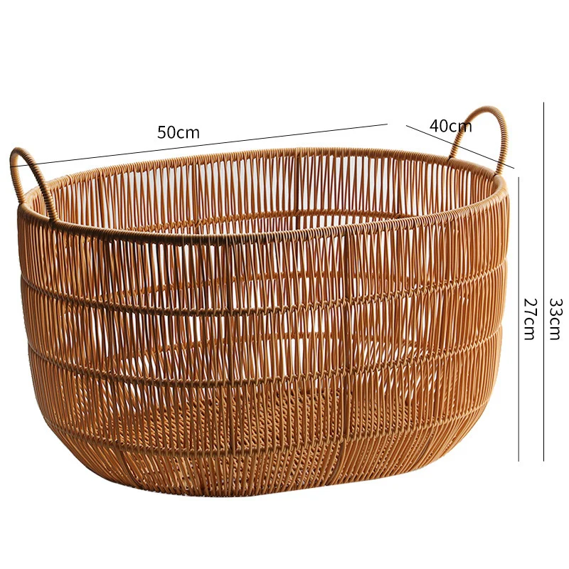 Woven Storage Basket with Handles Stornfield