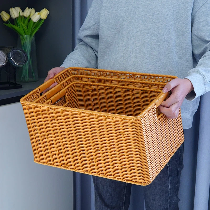 Wicker Storage Basket with Handles Stornfield