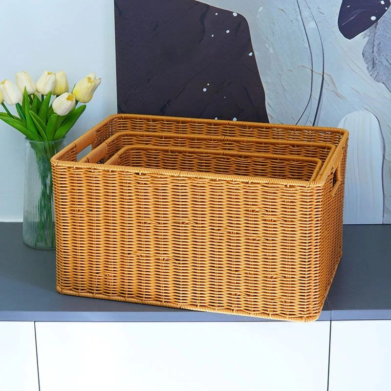 Wicker Storage Basket with Handles Stornfield