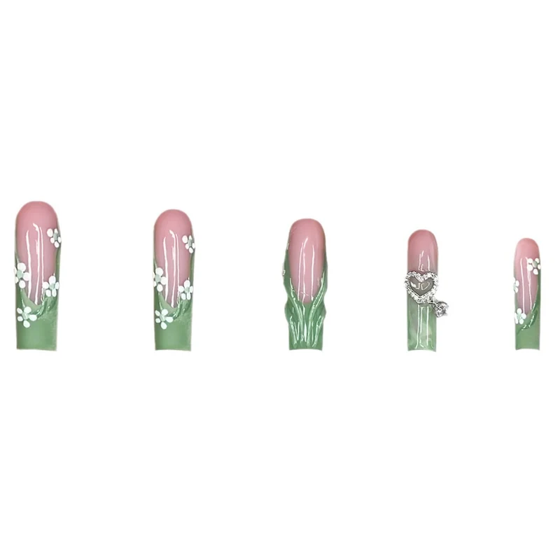 Dekorativer floral-akryl-nagelset Karnz