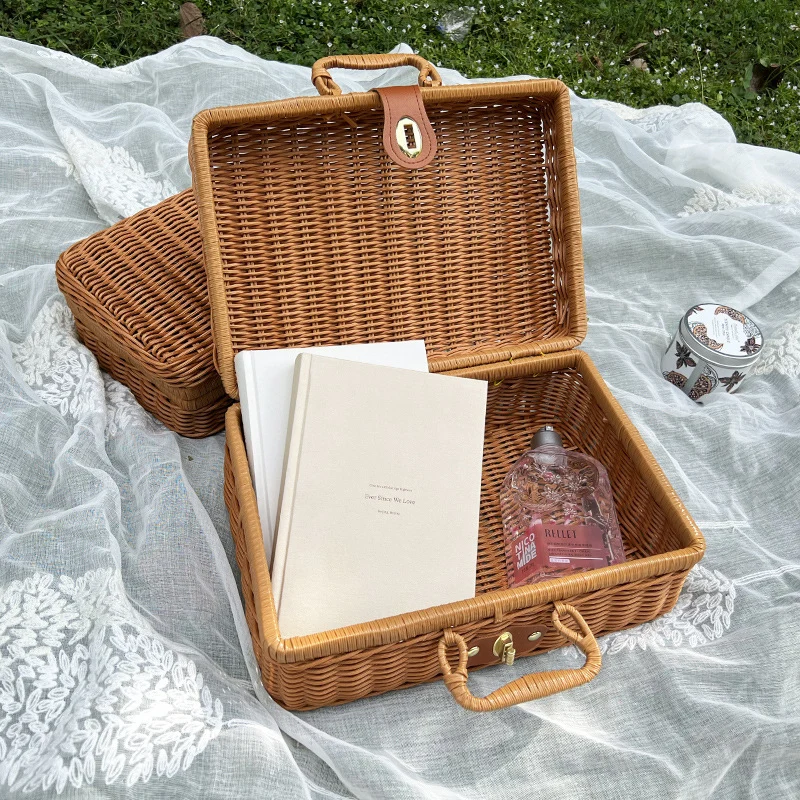 Vintage Wicker Storage Trunk Stornfield