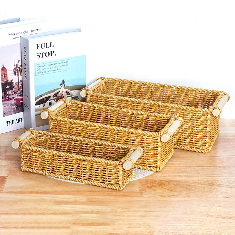 Versatile Woven Rectangular Storage Basket Stornfield