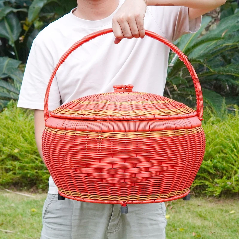 Versatile Woven Picnic Storage Basket Stornfield