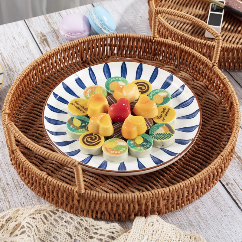 Decorative Woven Serving Tray Stornfield