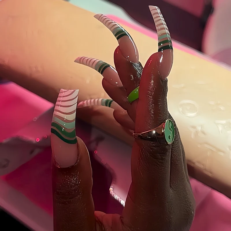Künstlerisches Langes Acryl-Nagel-Set Karnz
