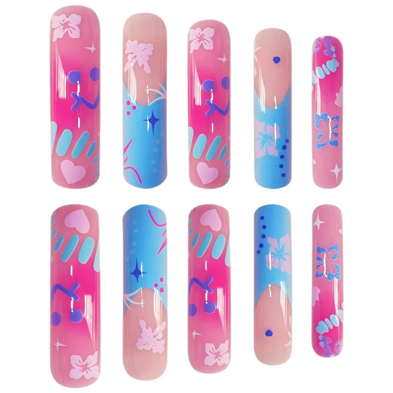 Künstlerische lange Acryl-Nagelveränderungen Karnz