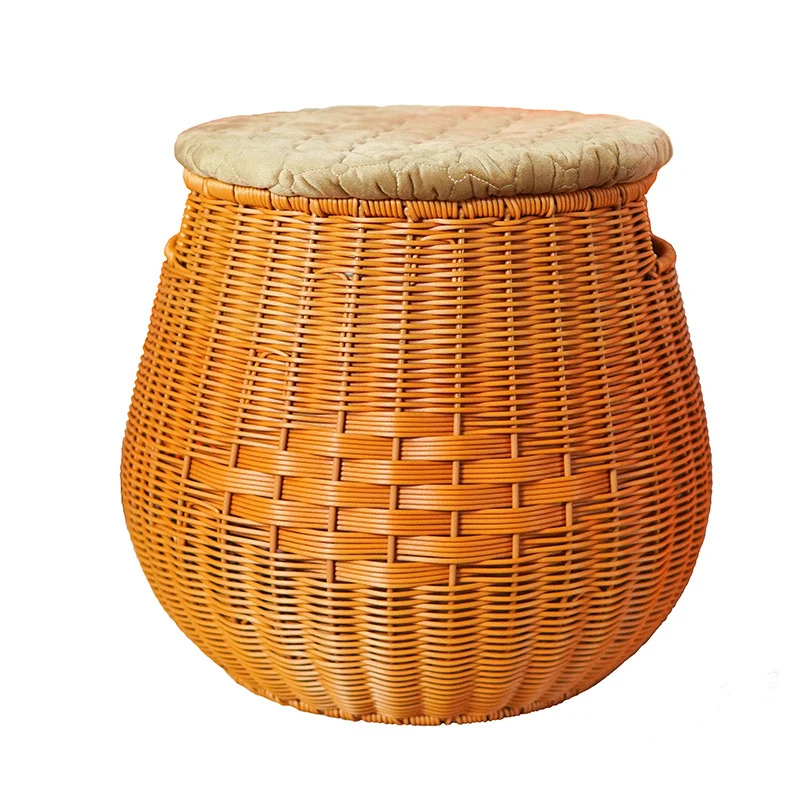 Cozy Rattan Storage Ottoman Stornfield