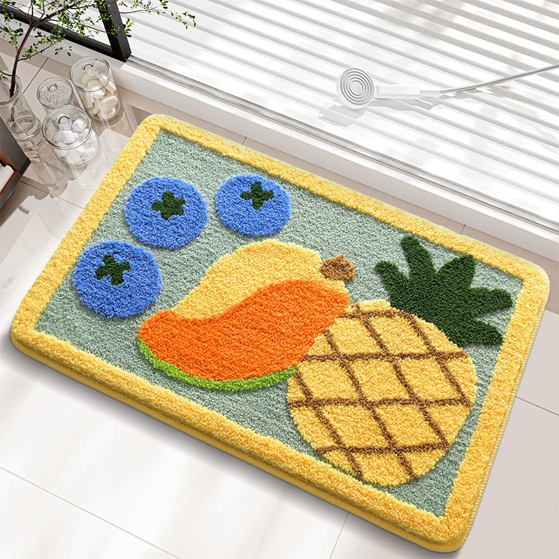 Playful Fruit-Themed Bath Mat