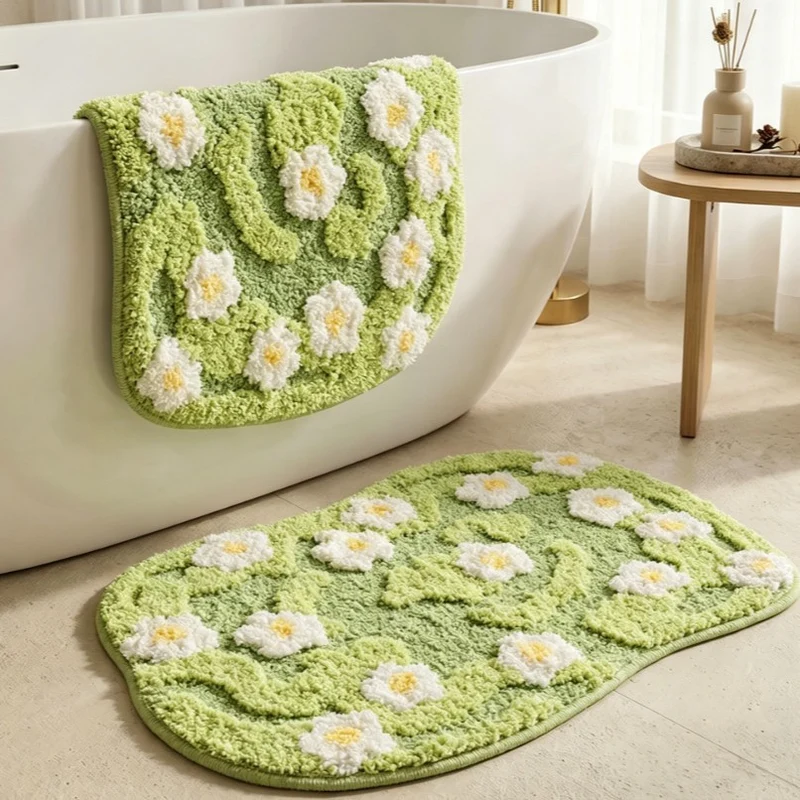 Floral Embellished Bath Mat