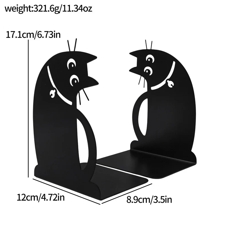 Kat Silhouette dekorative Buchstützen