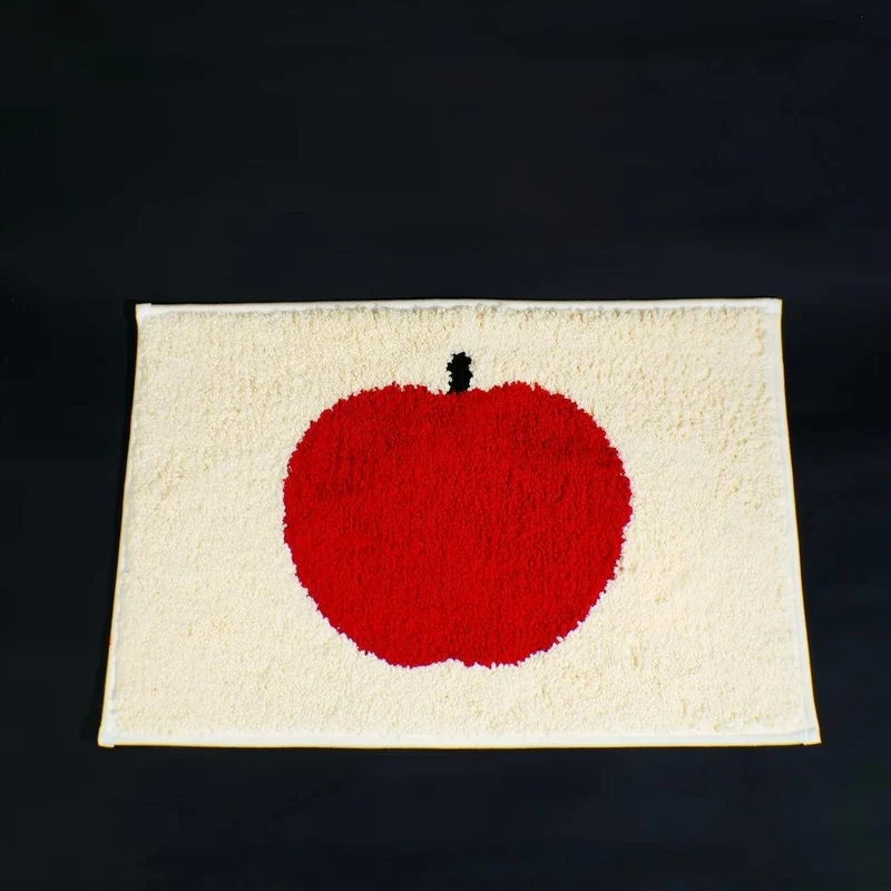 Cozy Apple-Themed Bath Mat