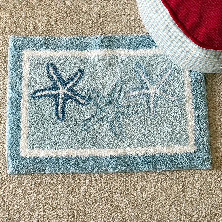 Coastal Starfish Design Bath Mat