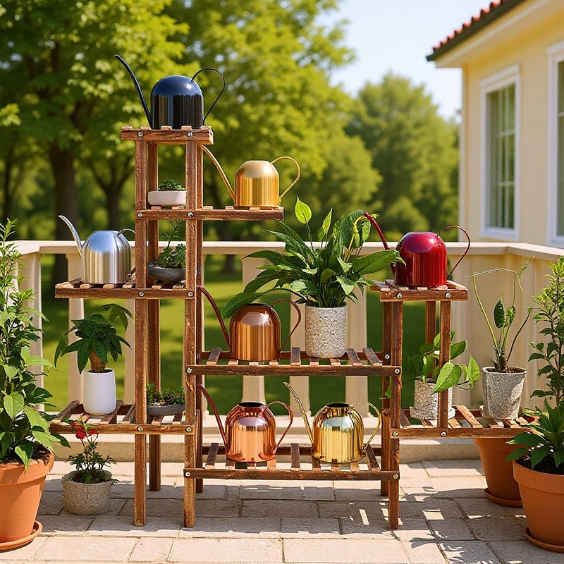 Stylische Edelstahl Gießkanne