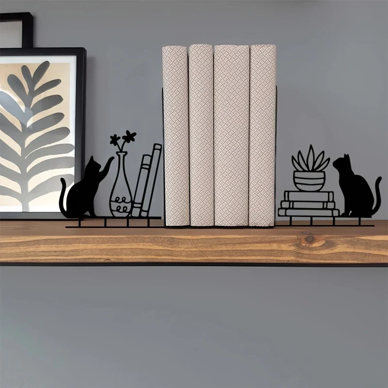 Dekorative katzenmotivierte Buchstützen