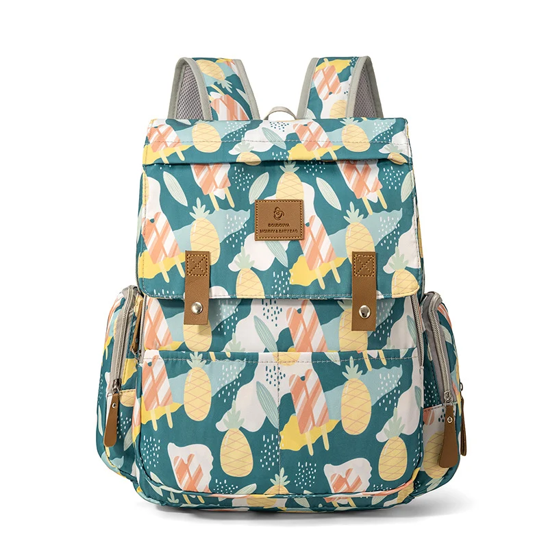 Playful Patterned Multi-Compartment Backpack Stornfield
