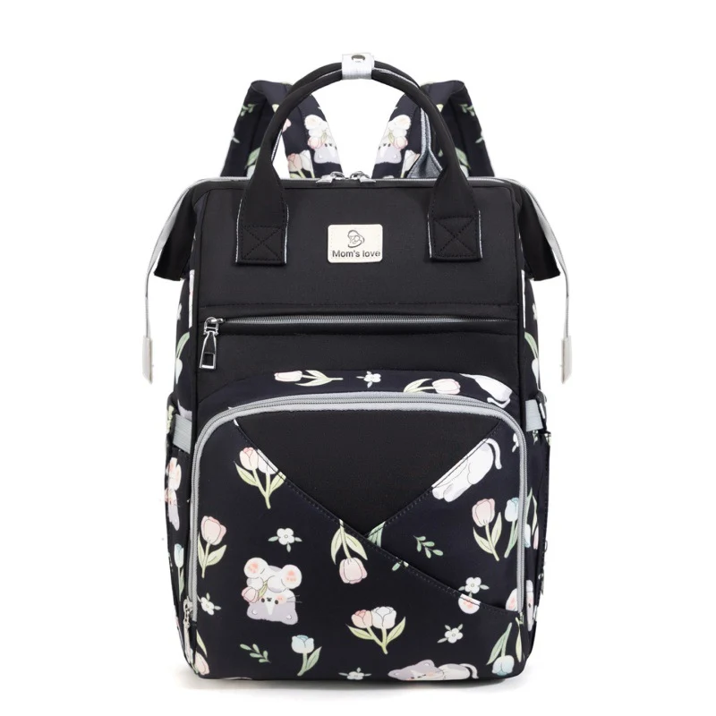 Playful Floral Print Diaper Backpack Stornfield