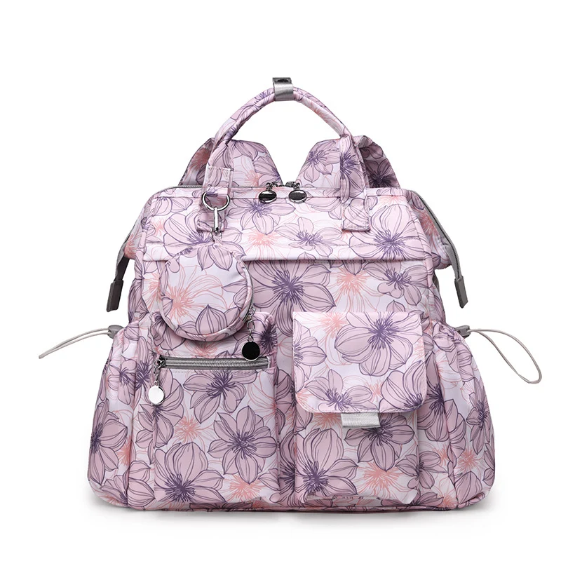 Floral Print Multi-Pocket Diaper Backpack Stornfield