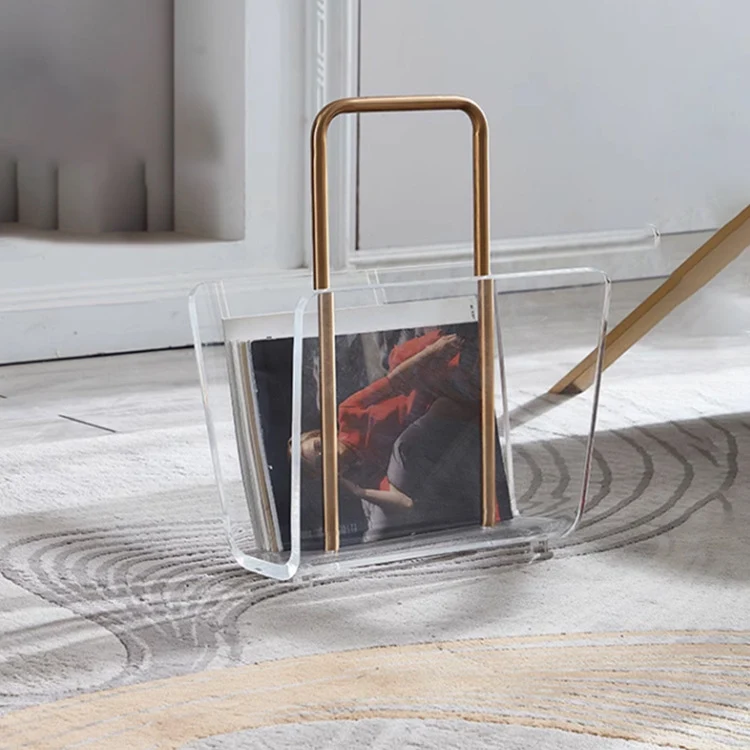 Stylischer klarer Acryl-Zeitschriftenhalter