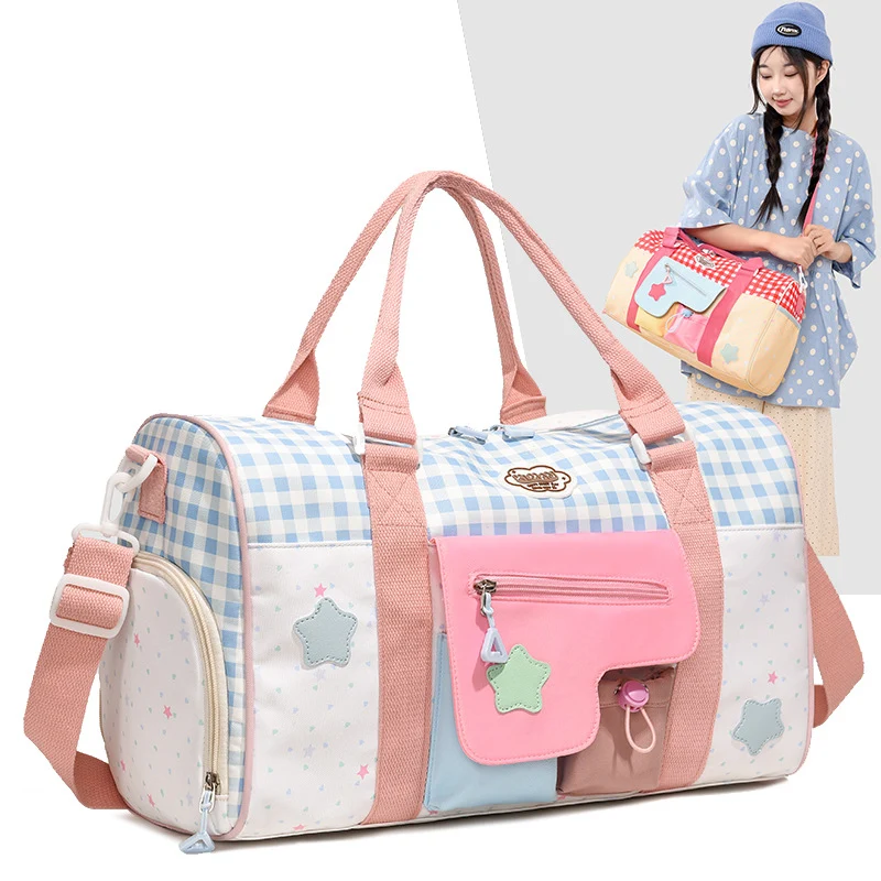 Playful Patterned Carryall Duffle Bag Stornfield