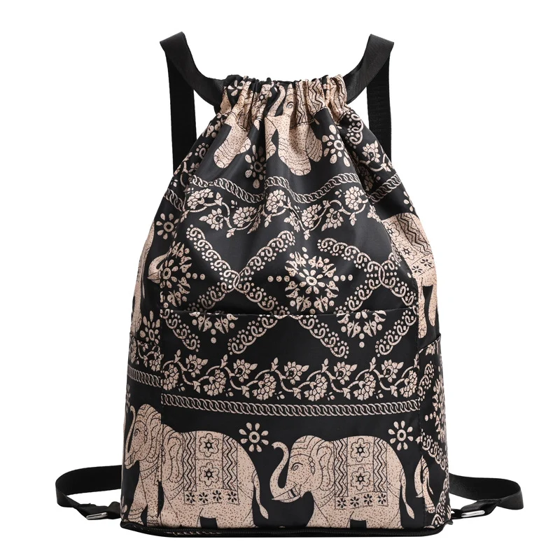 Drawstring Floral Print Backpack Stornfield