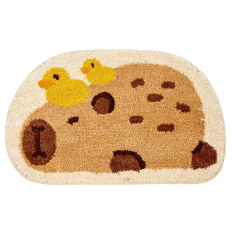 Cartoon Pig-Themed Bath Mat