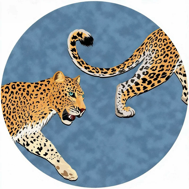 Artistic Leopard Print Area Rug