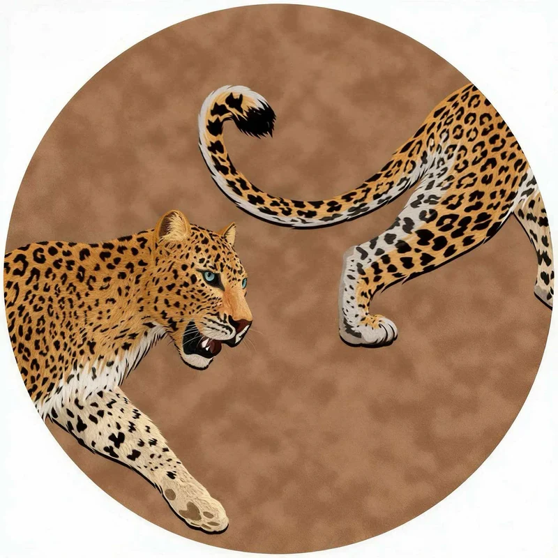 Artistic Leopard Print Area Rug