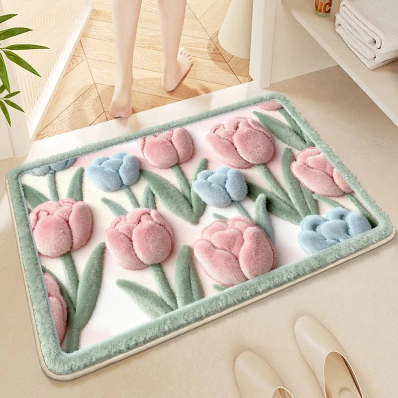 Decorative Floral Bath Mat