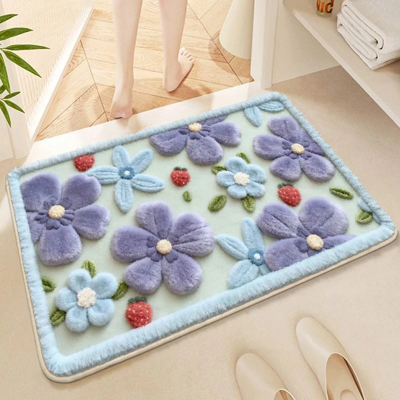 Decorative Floral Bath Mat