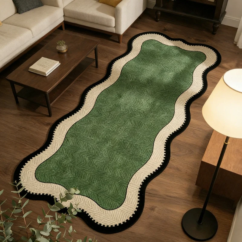 Stylish Scalloped Edged Runner Rug