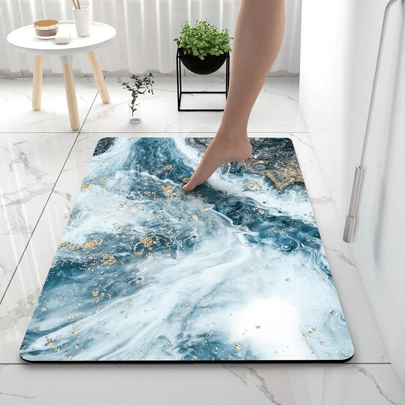 Soft Textured Abstract Bath Mat