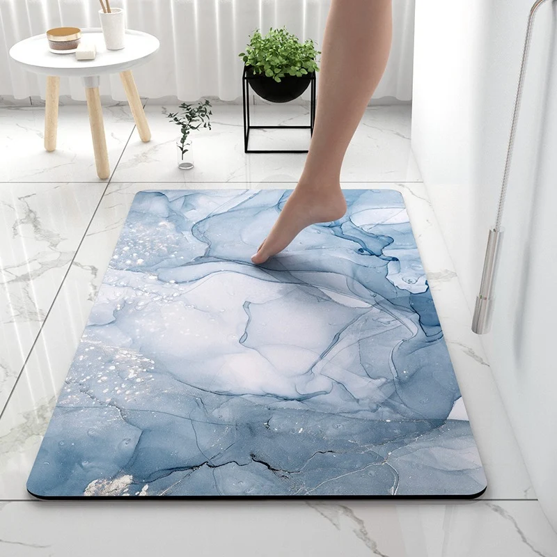 Soft Textured Abstract Bath Mat