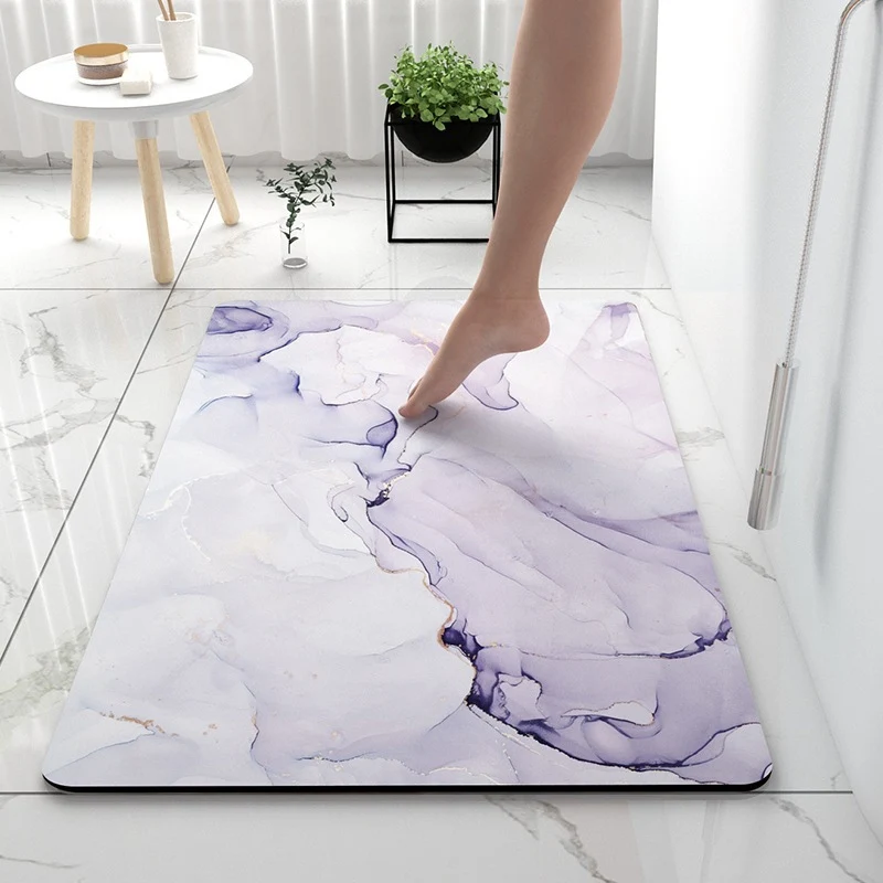 Soft Textured Abstract Bath Mat