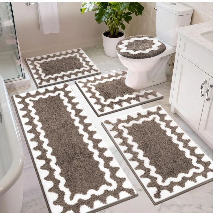 Soft Cotton Bathroom Mat Set