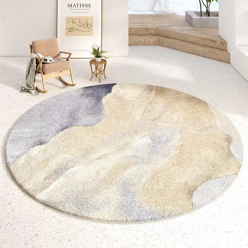 Round Artistic Abstract Area Rug