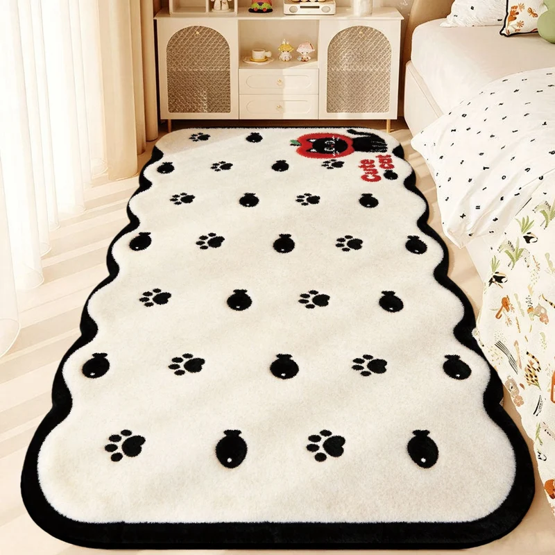 Plush Playful Bunny and Mushroom Area Rug