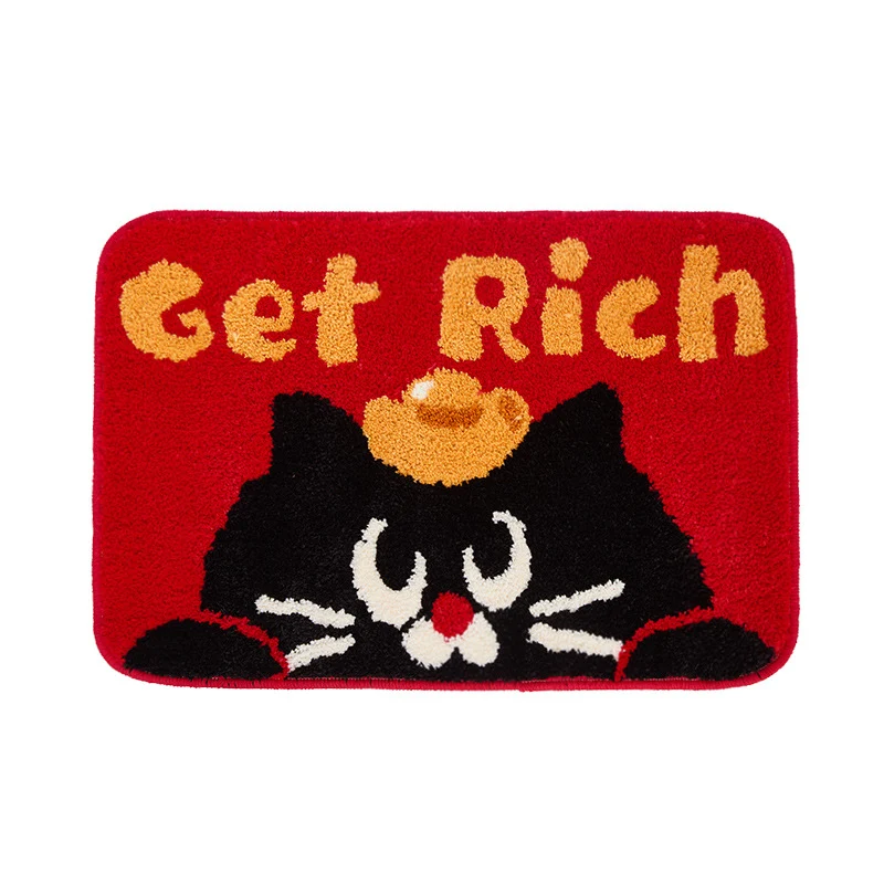 Plush Cat-Themed Area Rug