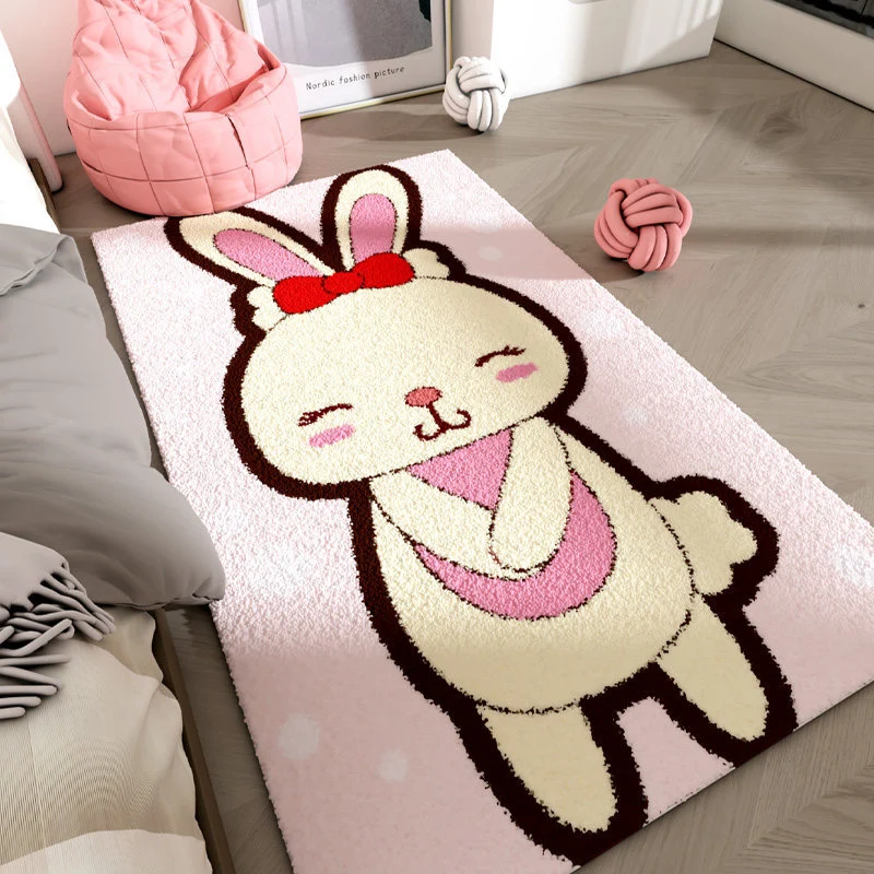 Plush Bunny-Themed Area Rug