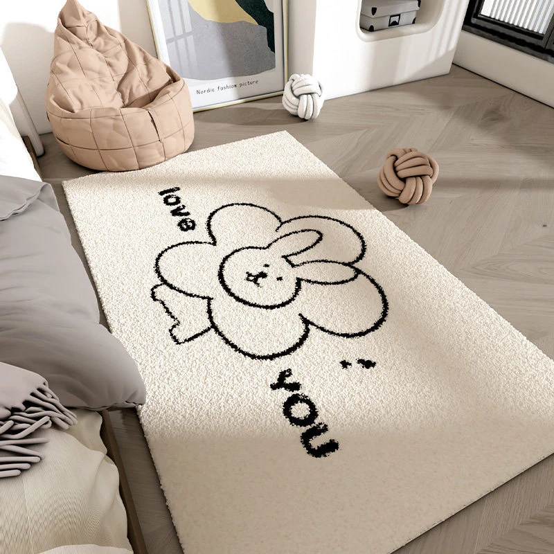 Plush Bunny-Themed Area Rug