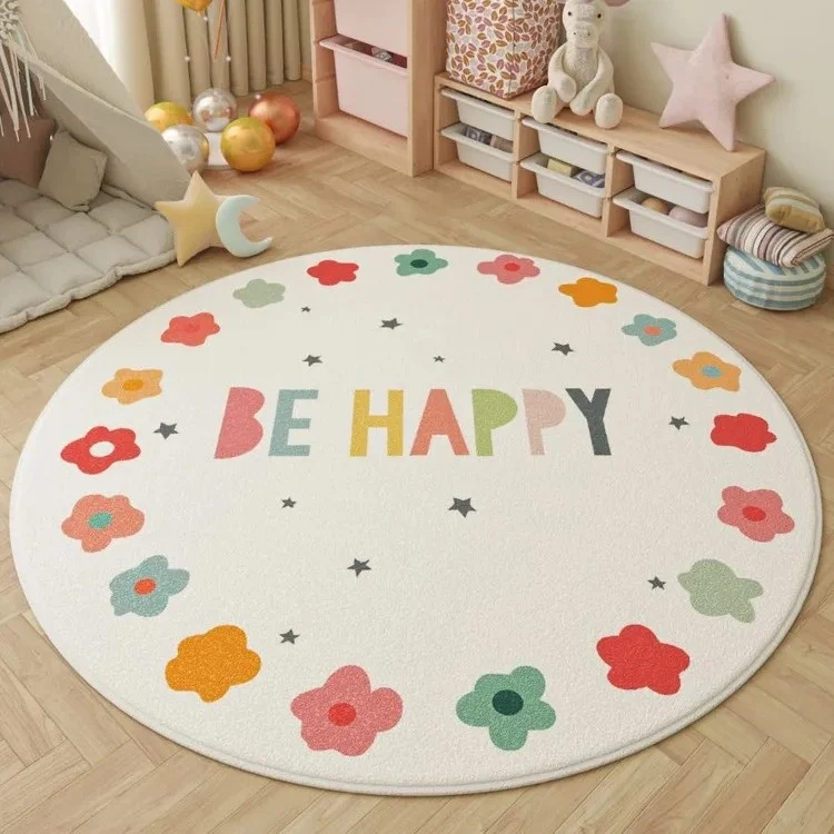 Playful Cat-Themed Round Area Rug