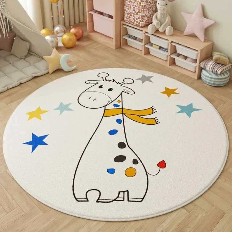 Playful Cat-Themed Round Area Rug
