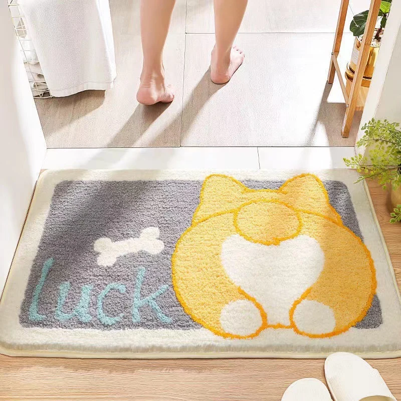 Playful Cat-Themed Bath Mat
