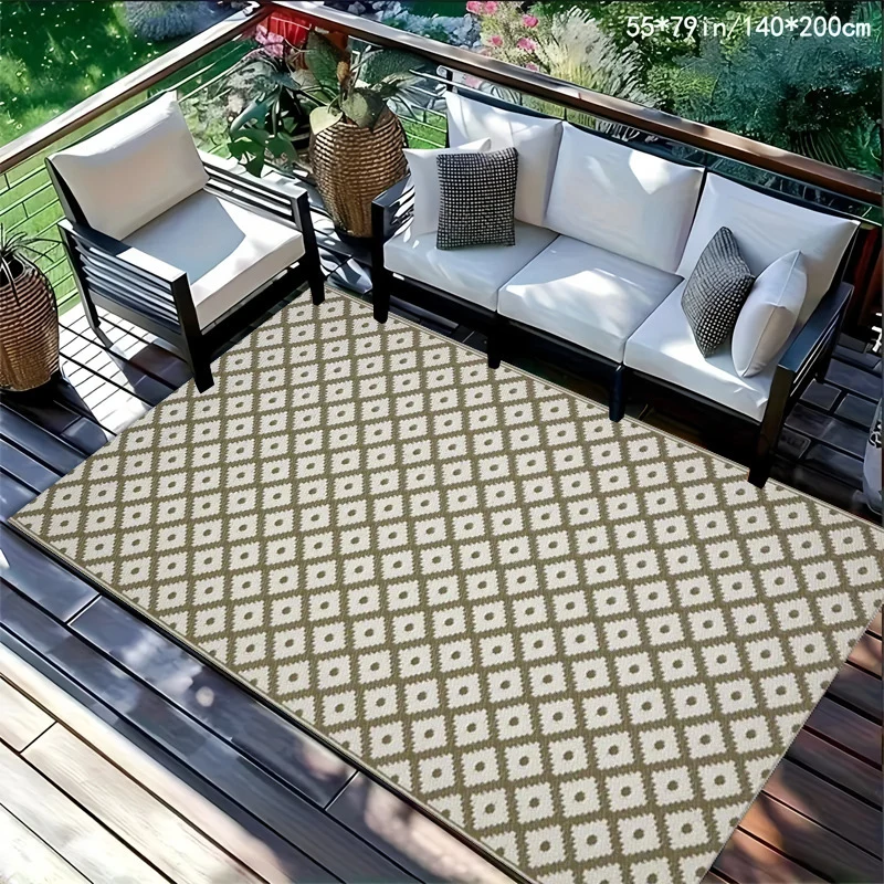 Outdoor Checkerboard Area Rug