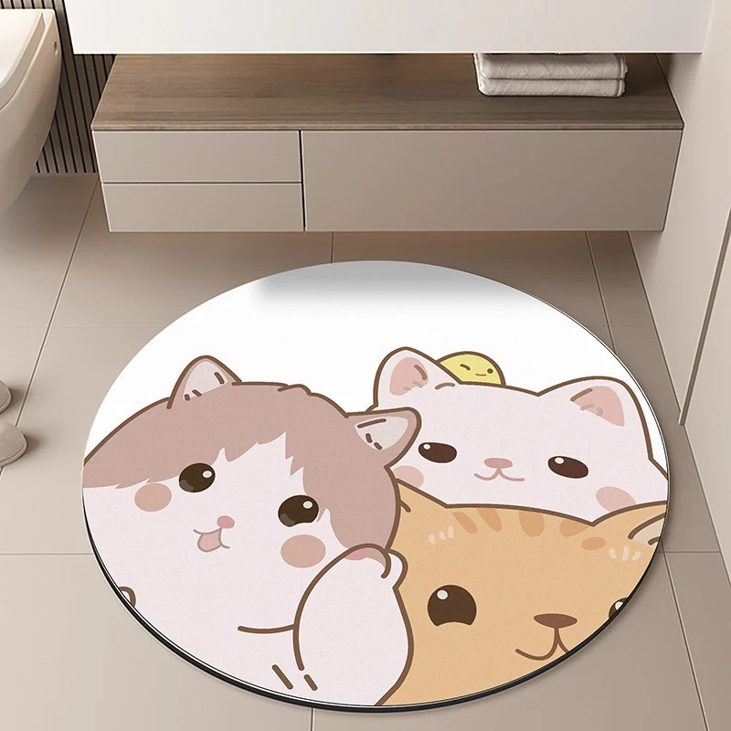 Moon-Themed Round Area Rug
